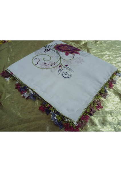 ve Reyhan El Emeği Iğne Oyası Yazma , Fular ,yemeni, Mevlit Örtüsü ,hediyelik 4 Kenarı Oyalı