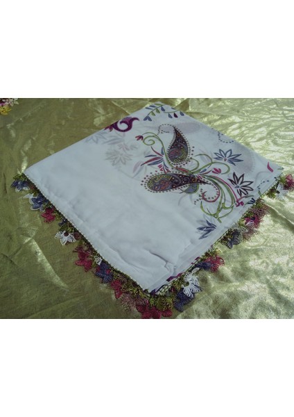 ve Reyhan El Emeği Iğne Oyası Yazma , Fular ,yemeni, Mevlit Örtüsü ,hediyelik 4 Kenarı Oyalı