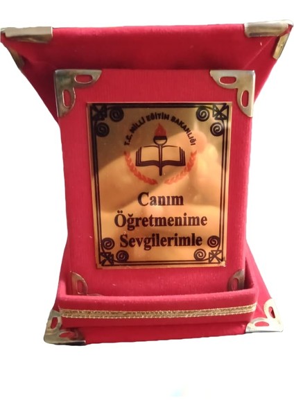 Öğretmeler Günü Hediyesi Kadife Kaplı Küçük Boy Plaket