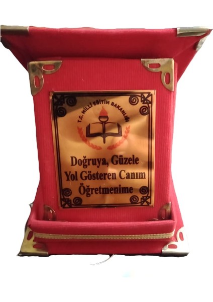 Öğretmeler Günü Hediyesi Kadife Kaplı Küçük Boy Plaket modelleri