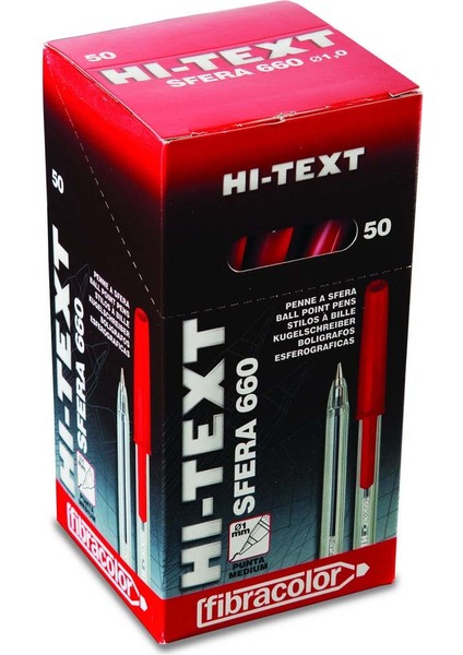 Tükenmez Kalem Kırmızı 1.00MM 50'li Paket fiyatları