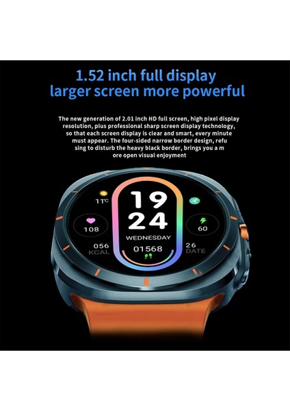 Watch 7 Ultra Bluetooth Çağrı Sesli Asistan Kalp Atış Hızı Monitörü 1,52 Inç Amoled Ekran Erkek Kadın Akıllı Saat (Yurt Dışından) modelleri