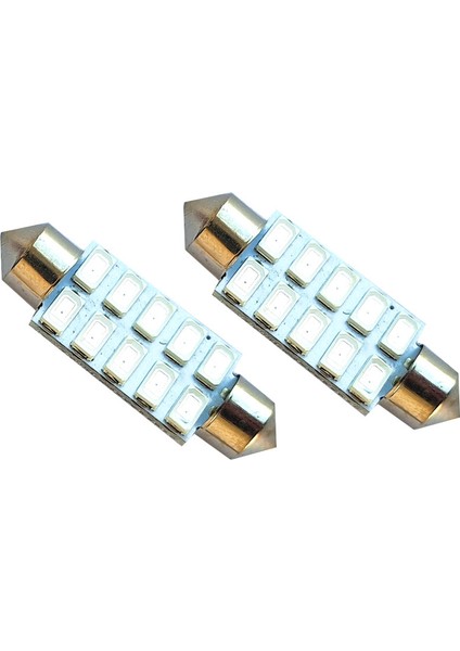 Sofit LED Oto Tavan Ampul C10W 39 mm 12V Kırmızı Işık 2 Adet