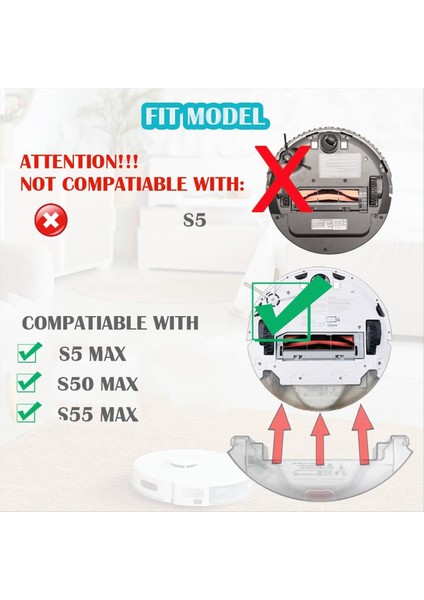 Roborock Için Yedek Su Tankı Kutusu S5 Max S50 Max S55 Max S6 T7/t7 Pro T8 Yedek Robot Vakum Süpürge Parçaları (Yurt Dışından) modelleri