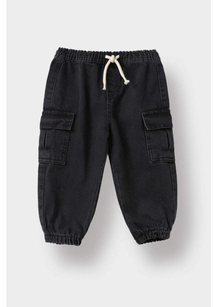 Erkek Bebek Beli Lastikli Jogger Fit Jean Pantolon F3761A525AU