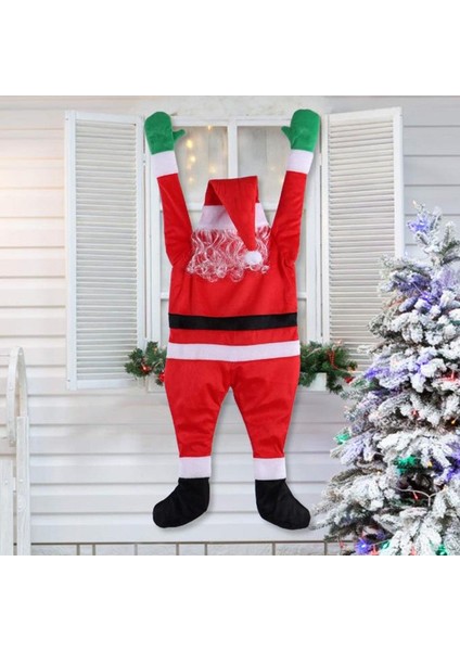 110 cm Noel Baba Duvar Tırmanışı Komik Kadife Kumaş Giysi Askısı (Yurt Dışından) modelleri