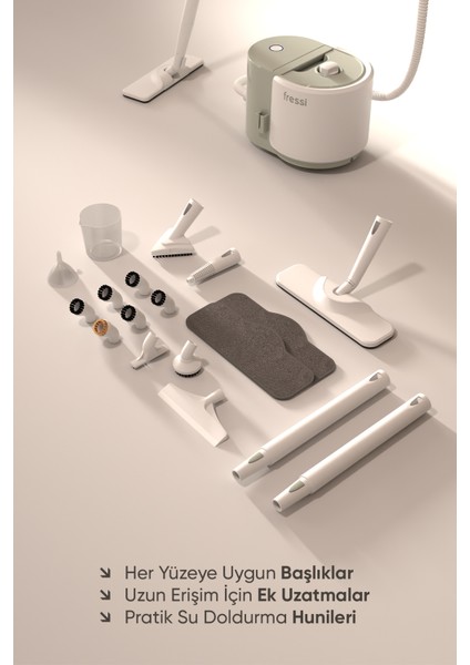 Çok Fonksiyonlu Buharlı Temizleyici Temizlik Seti FR-SC282 Steam Elite modelleri