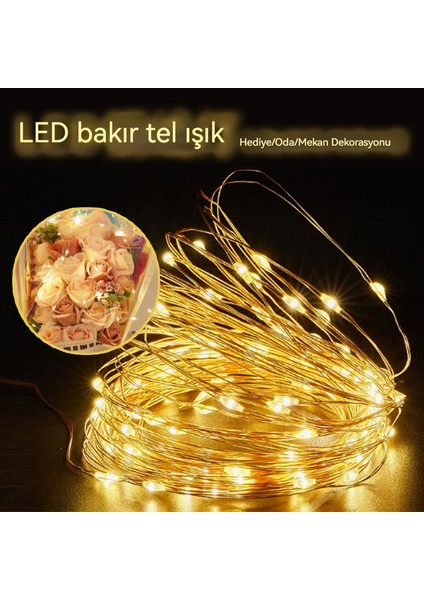 10 Metre 100 Led'li Bakır Tel Noel Festivali Çiçek Buketi USB Dekoratif Işık Dizisi (Yurt Dışından) fiyatları