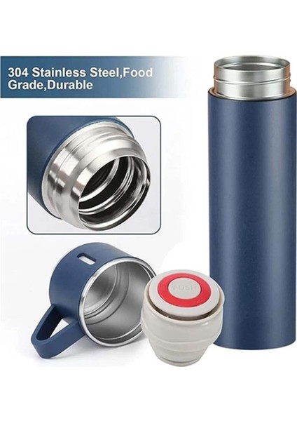Bardaklı Çelik Termos 500ML Set 3 Bardaklı A+ Kalite Kahve Termosu Çantalı Hediye fırsatları