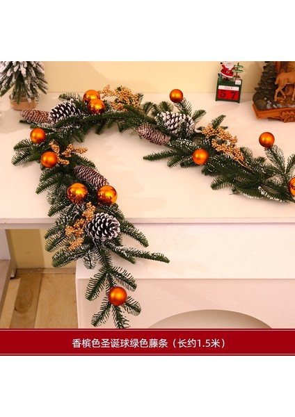 Yılbaşı Süsleri Çelenkler Rattan Kapı Askıları Yılbaşı Ağacı Askıları (Yurt Dışından)