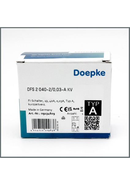 2X40A Rccb 30MA (A Tipi Kaçak Akım Rölesi) (Kv:darbe Akım)