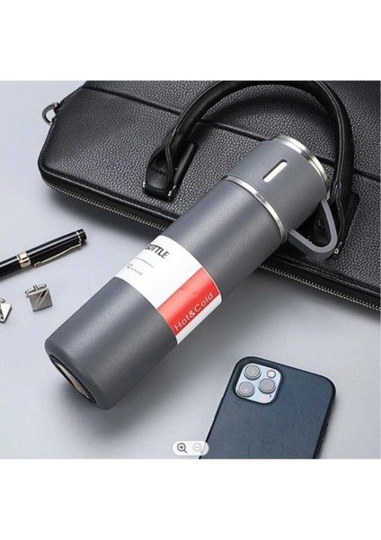 Bardaklı Termos 500ML A+ Kalite 3 Bardaklı Set Paslanmaz Çelik Kahve Termosu Çanta Hediye fiyatları