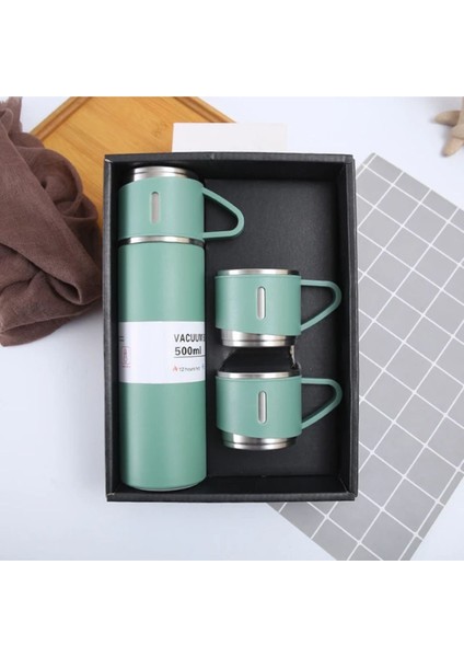 Termos Suluk 500ML 3 Bardaklı Set Paslanmaz Çelik Kahve Çay Termosu Premium Çanta Hediyeli modelleri