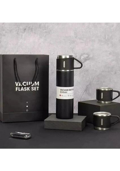 Termos Bardak 500ML 3'lü Set Premium Paslanmaz Çelik Kahve Çay Termosu Hediye Çantalı fiyatları