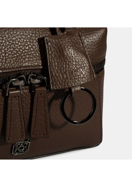 Kadın Koyu Kahve Omuz Askılı Mini Deri El Çantası fırsatları