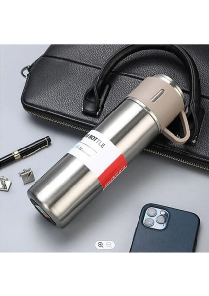 Vacuum Termos Paslanmaz Çelik 500 ml Sıcak-Soğuk Termos Seti 3 Bardaklı 0,50 L Içecek Paslanmaz Çeli modelleri