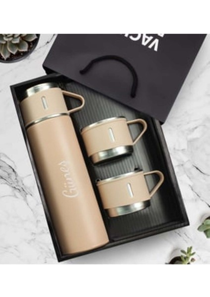 Özel Kutusunda 3 Bardaklı 500 ml Çelik Termos Belirtilmemiş #bebeklericin, #okulöncesicocuklar, #ilk