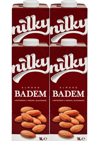 Badem Sütü 200 ml Laktozsuz Türkiye Üretimi Bitkisel Protein ve E Vitamini İçerir