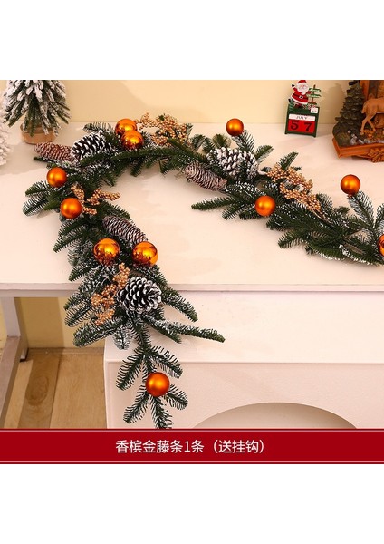 Yılbaşı Süsleri Çelenkler Rattan Kapı Askıları Yılbaşı Ağacı Askıları (Yurt Dışından)