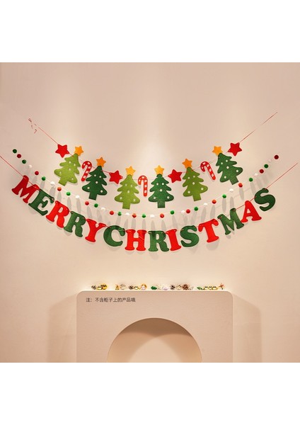 Noel Süsleri Kiraz Kuşu Düzenlemesi Giydirme Duvar Süsleri Duvar Noel Ağacı Bayrakları (Yurt Dışından)