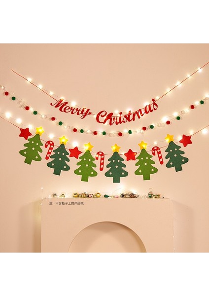 Noel Süsleri Kiraz Kuşu Düzenlemesi Giydirme Duvar Süsleri Duvar Noel Ağacı Bayrakları (Yurt Dışından)