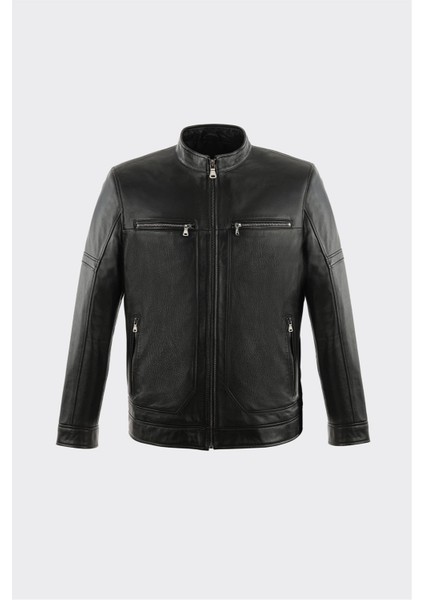Siyah Deri Erkek Ceket