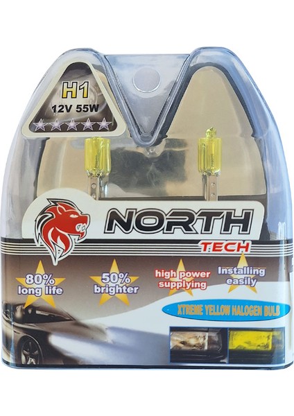 Northtech H1 Oto Far Ampulü 12V Limon Sarı Işık 35W