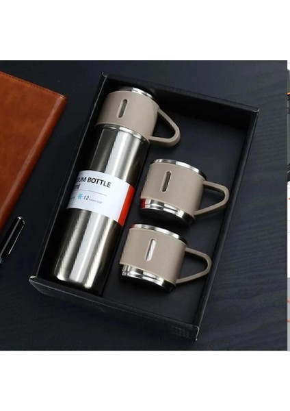 3 Bardaklı Ayıcık Baskılı 500 ml Paslanmaz Çelik Termos Içecek 500 ml Paslanmaz Çelik Mavi 12 Saat K fiyatları