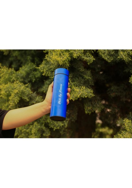 Kişiye Özel Lacivert Dereceli Çelik Dijital LED Sıcaklık Göstergeli Akıllı Termos Matara modelleri