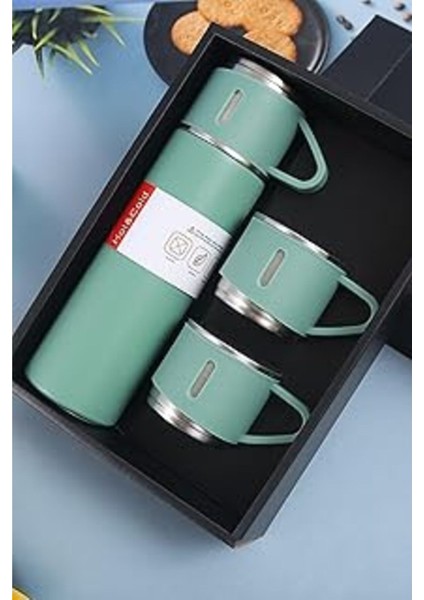 Termos Suluk 500ML 3 Bardaklı Paslanmaz Çelik Kahve Çay Termosu Premium Hediye Çantalı fiyatları