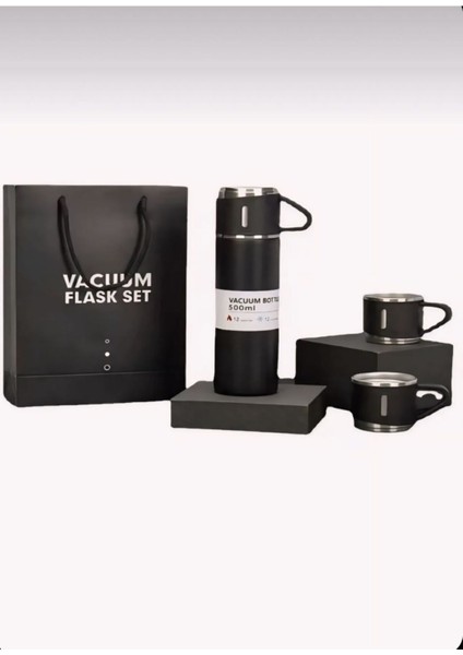 Paslanmaz Çelik Termos 4 Renk Seçeneği 3 Bardaklı Termos Seti Vakumlu Termos Set Çanta Hediyeli Içec indirimleri