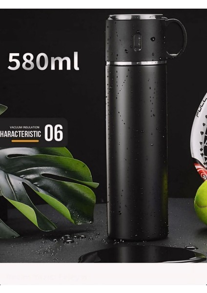 Paslanmaz Çelik Termos 4 Renk Seçeneği 3 Bardaklı Termos Seti Vakumlu Termos Set Çanta Hediyeli Içec