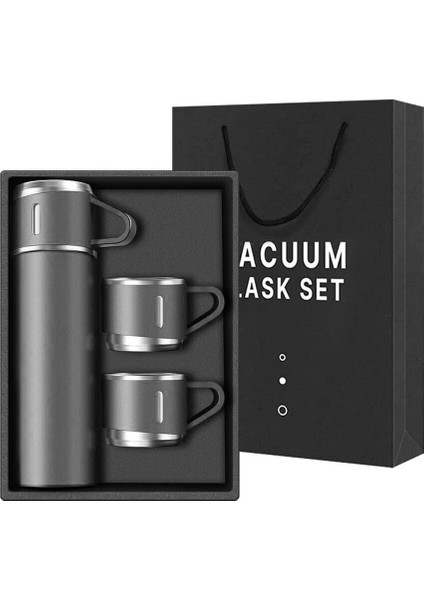 Gıda Sertifikalı 500 ml Ultra Slim Paslanmaz Çelik Kamp Outdoor Ev Bebek Termos Mug 3 Bardaklı Yeşil modelleri