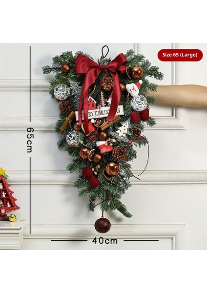 Noel Dekorasyonu Kapı Asma Düşen Kar Noel Dekorasyonu Rattan Süs Dekorasyon Asma (Yurt Dışından)