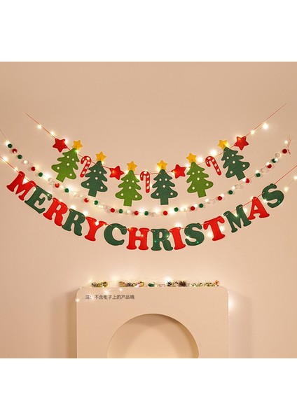 Noel Süsleri Kiraz Kuşu Düzenlemesi Giydirme Duvar Süsleri Duvar Noel Ağacı Bayrakları (Yurt Dışından)