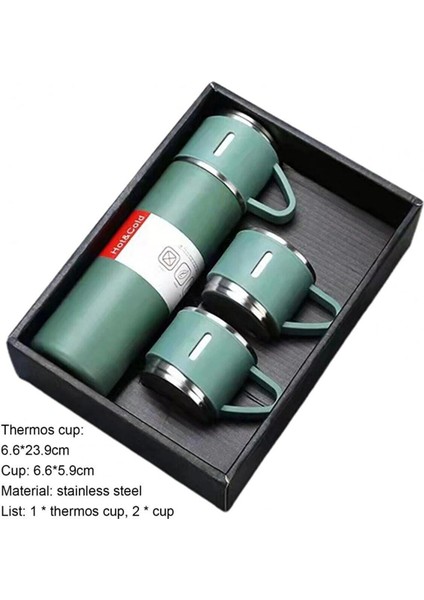 Paslanmaz Çelik Termos Pembe Renk 3 Bardaklı Termos Seti Vakumlu Termos Set 450-550 ml Içecek Paslan indirimleri