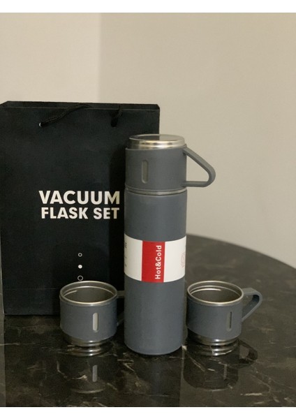 Termos Paslanmaz Çelik 3 Bardaklı Pembe Renk Set Içecek 500 ml Paslanmaz Çelik Pembe 12 Saat fiyatları