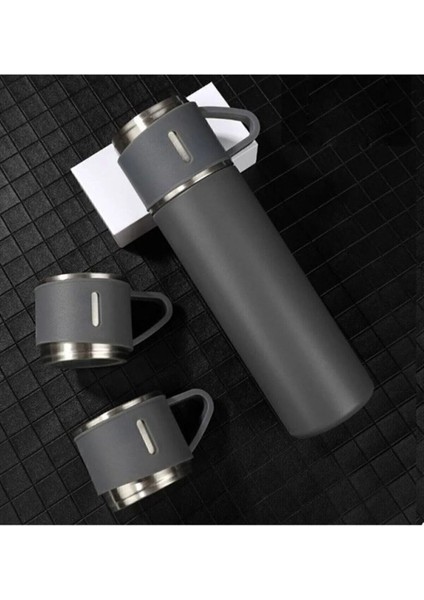 Kişiye Özel Paslanmaz Çelik Termos 3 Bardaklı Termos Seti Çanta Hediyeli fiyatları