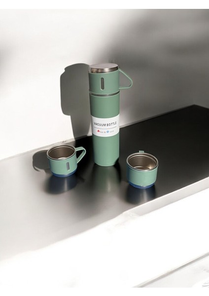 Vacuum Termos Paslanmaz Çelik 500 ml Sıcak-Soğuk Termos Seti 3 Bardaklı Içecek 500 ml Paslanmaz Çel modelleri
