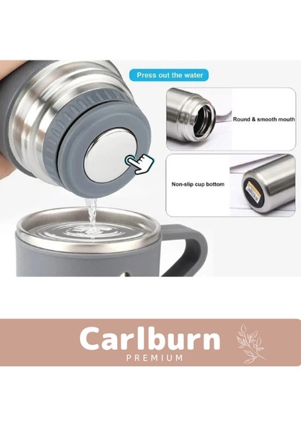 Özel Üretim Paslanmaz Çelik 3 Bardaklı Soğuk Sıcak Termos Vakumlu Termos Set Çanta Hediyeli 550 ml > modelleri