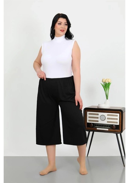 Kadın Büyük Beden Bürümcük Kapri