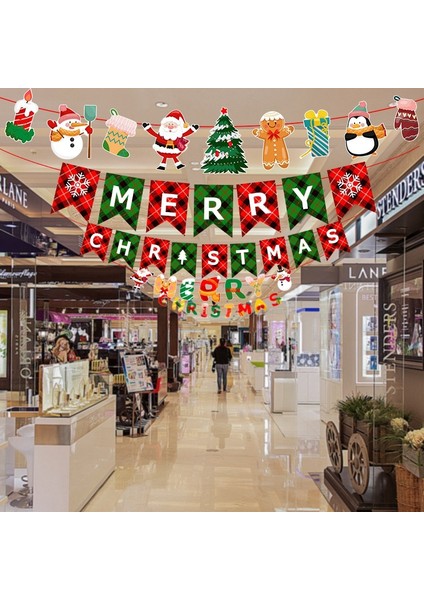 Yeni Noel Partisi Dekorasyon Kapı Asma Bunting Noel Askıları Atmosfer Dekorasyon Askıları (Yurt Dışından) fırsatları