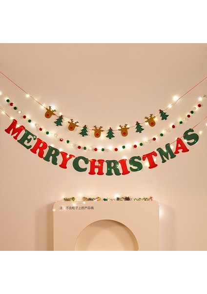Yeni Noel Partisi Dekorasyon Kapı Asma Bunting Noel Askıları Atmosfer Dekorasyon Askıları (Yurt Dışından)