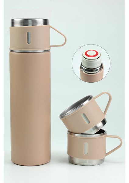 Çantalı 500ML 3 Adet Bardaklı Çelik Termos Seti (81) 1,7 L Çelik Çok Renkli fiyatları