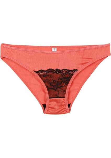 Kadın Mercan Rengi Dantel Detaylı 2'li Slip fiyatları