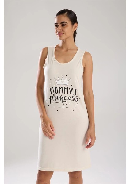 Kadın Kalın Askılı Penye Gecelik Ekru fiyatları