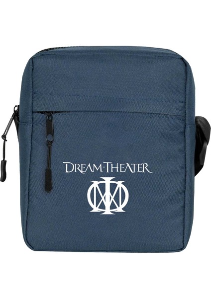 Dream Theather Logo 3 Omuz Çantası Fermuarlı Lacivert Renk