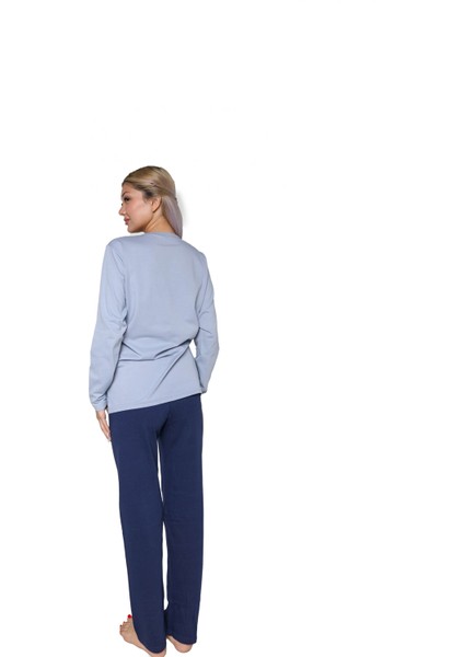 Kadın Uzun Kol Penye Pijama Takımı Lila modelleri
