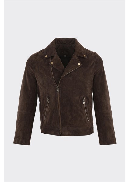 Kahve Deri Erkek Ceket