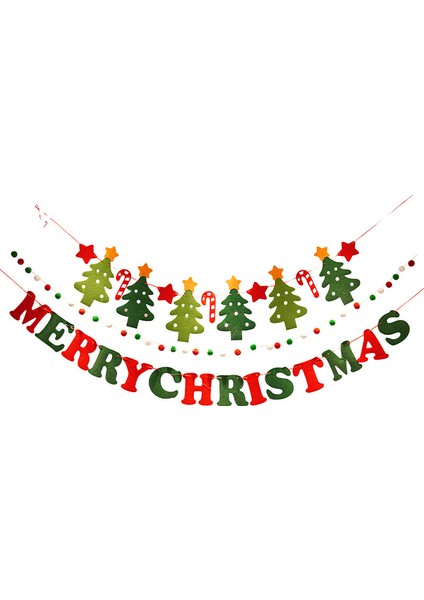 Yeni Noel Partisi Dekorasyon Kapı Asma Bunting Noel Askıları Atmosfer Dekorasyon Askıları (Yurt Dışından) modelleri